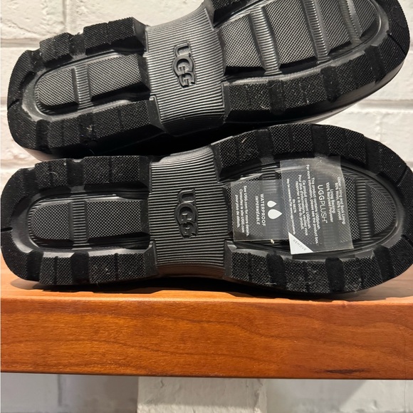 UGG TASMAN X LACE BLACK WATERPROOF RUBBER WOOL RAIN BOOTS - Picture 2 of 6